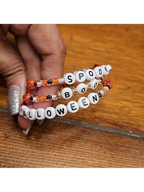 Jewelry - 3 layer Halloween wrap bracelet